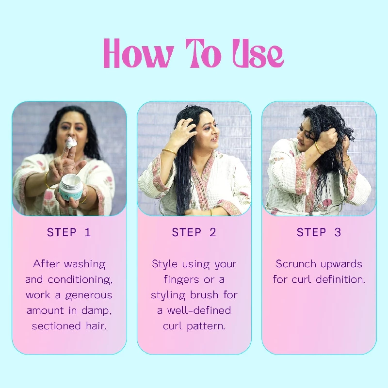 Arata Advanced Curl Care Curly Hair Cream For Velvety Soft Curls, 100 g-5.webp